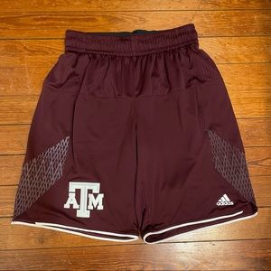 Adidas Mens L +2'' Texas A&M Aggies Basketball Shorts Team Issued
